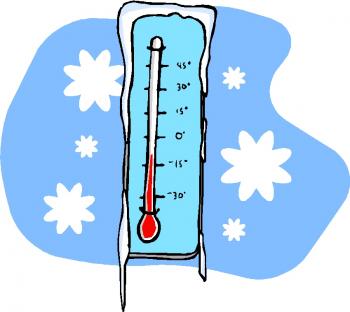 a thermometer in the snow